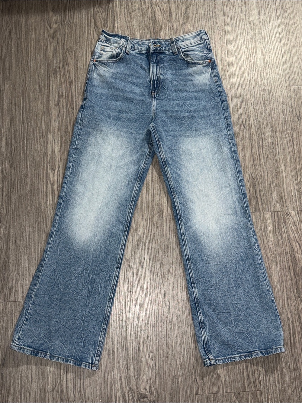 H&M Light Blue low Waist /Taille Basse Jeans Baggy size 18
